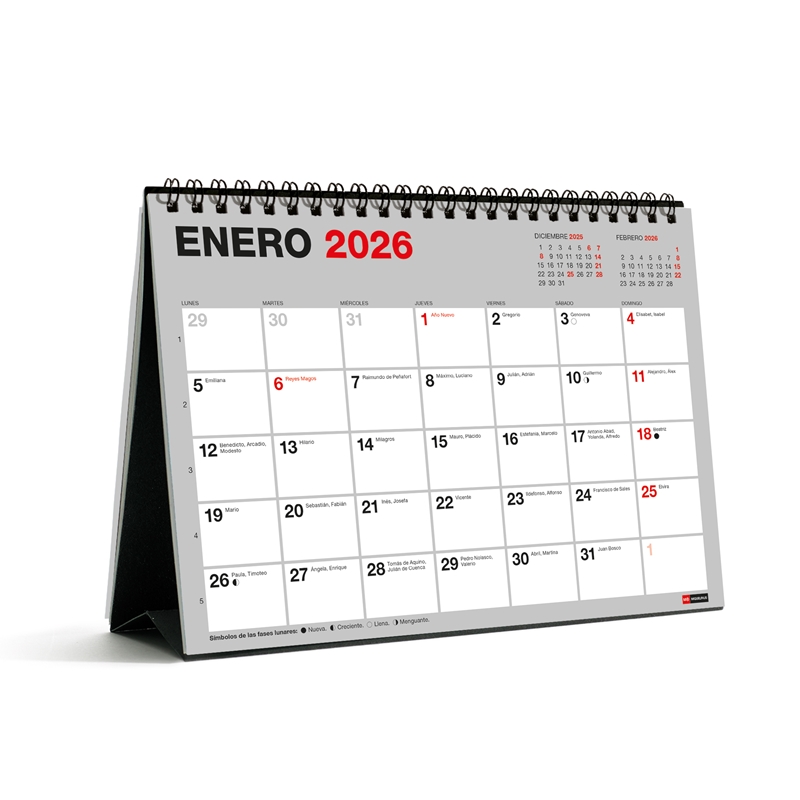 Calendario 2026 Miquelrius sobremesa A5 para escribir Basic
