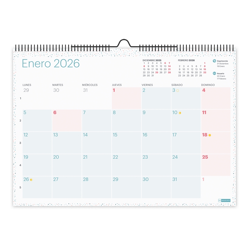 Calendario 2026 Miquelrius pared A3 lovely