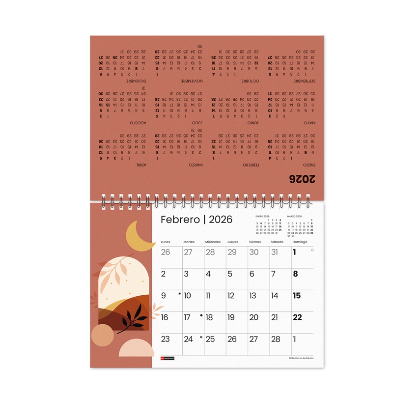 Calendario 2026 Miquelrius sobremesa A5 abctract 3 Calendario 2026 Miquelrius sobremesa A5 abctract