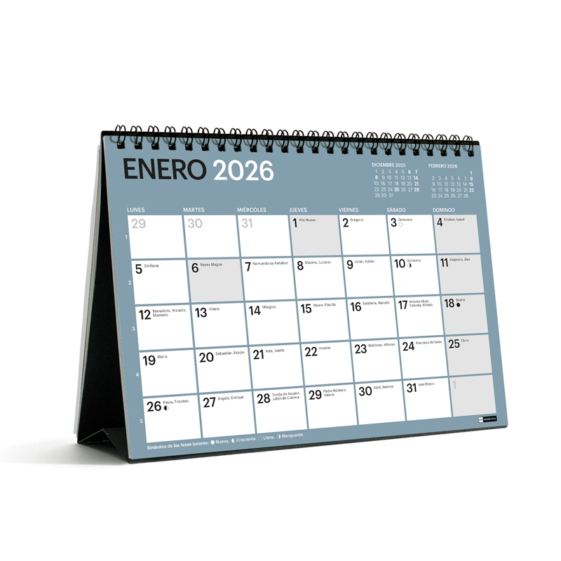 Calendario 2026 Miquelrius sobremesa A5 chromat