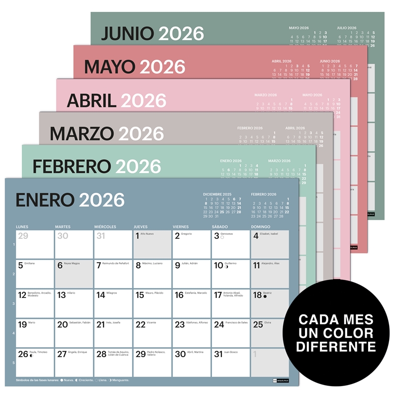 Calendario 2026 Miquelrius sobremesa A5 chromat 3 Calendario 2026 Miquelrius sobremesa A5 chromat