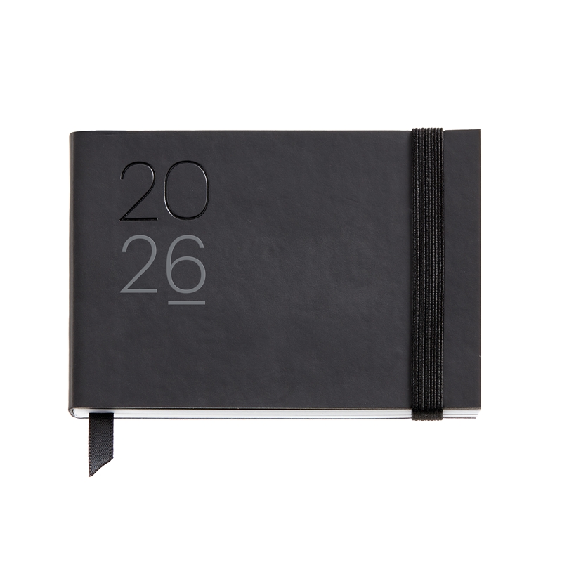 Agenda 2026 Miquelrius Pocket semana vista Luxor flexible negro