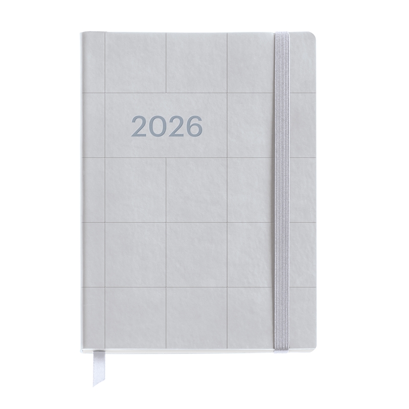 Agenda 2026 Miquelrius Journal día página Cuadros flexible silver