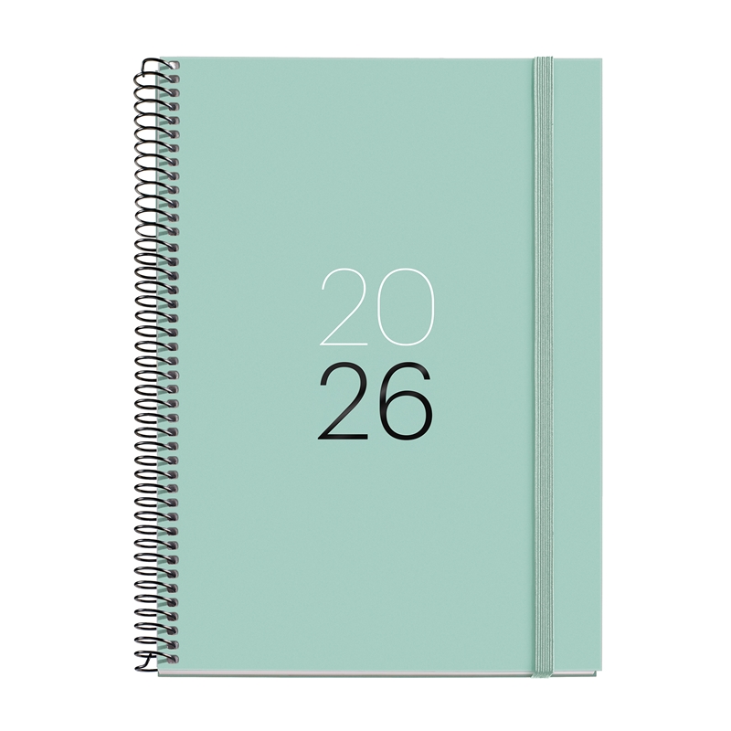 Agenda 2026 Miquelrius espiral Plus semana vista Calm aqua