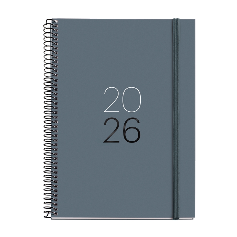 Agenda 2026 Miquelrius espiral Plus día página Calm grafito