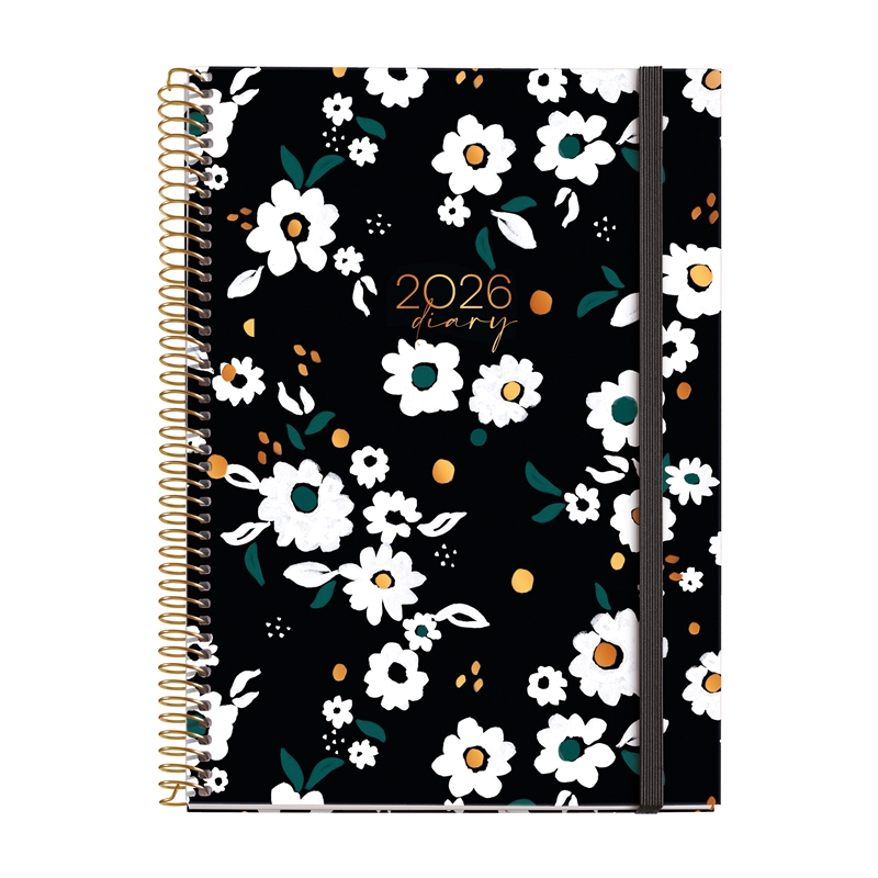 Agenda 2026 Miquelrius espiral Plus semana vista noir garden
