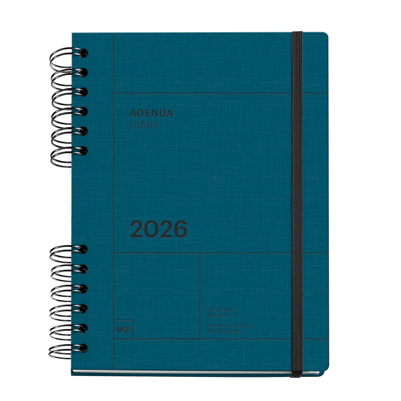 Agenda 2026 Miquelrius Plus wire-o semana vista marino Basics