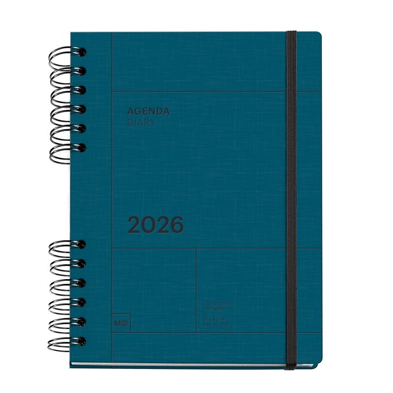 Agenda 2026 Miquelrius Plus wire-o día página marino Basics