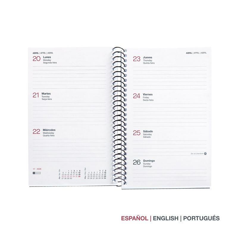 Agenda 2026 Miquelrius espiral Activa semana vista PP city marino 2 Agenda 2026 Miquelrius espiral Activa semana vista PP city marino