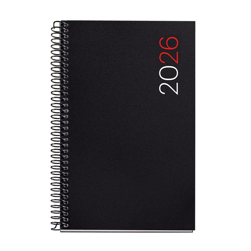 Agenda 2026 Miquelrius espiral Activa día página PP city negro