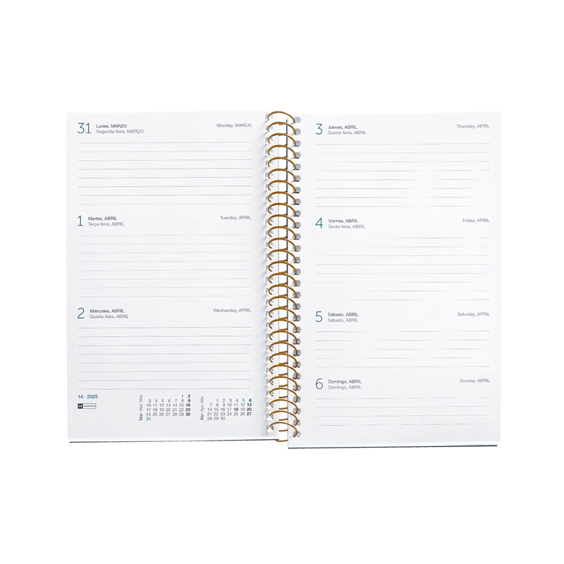 Agenda 2026 Miquelrius espiral Activa semana vista daisies 2 Agenda 2026 Miquelrius espiral Activa semana vista daisies