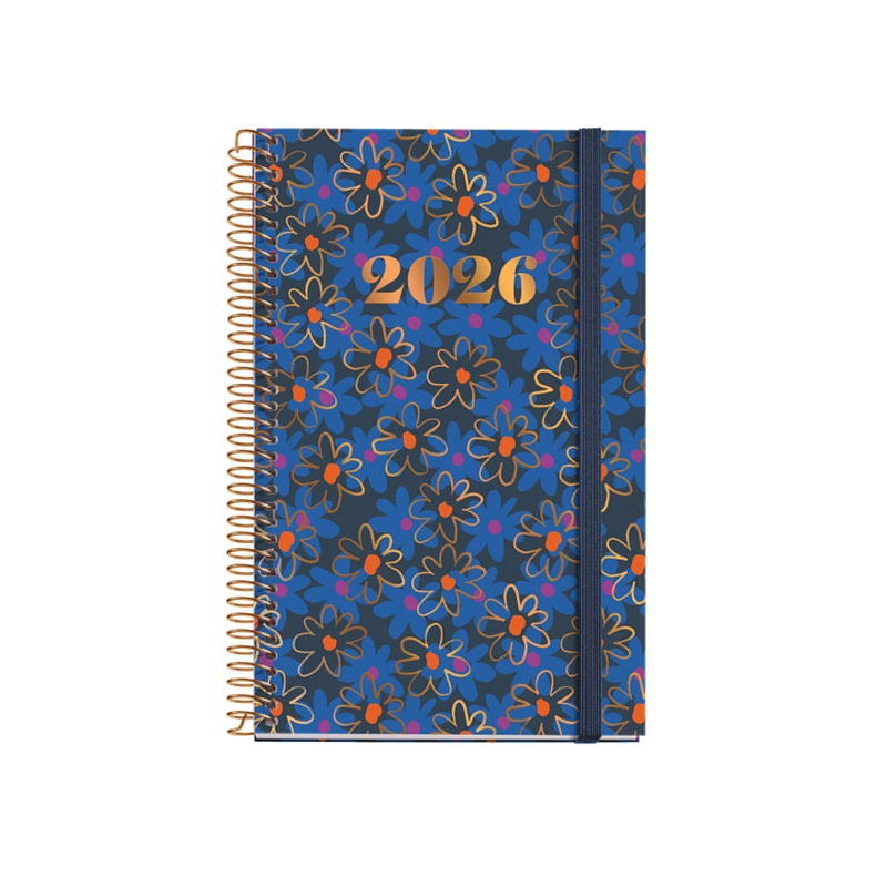 Agenda 2026 Miquelrius espiral Activa día página daisies
