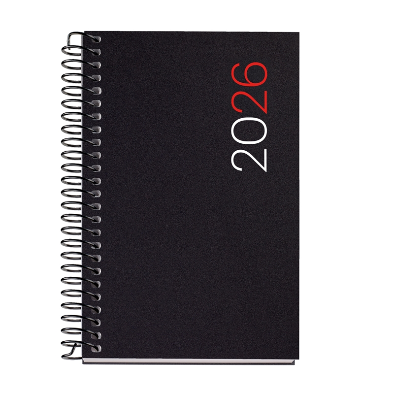 Agenda 2026 Miquelrius espiral Caddy semana vista PP city negro