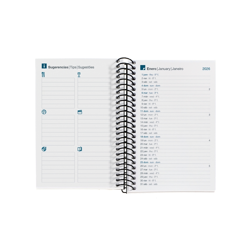 Agenda 2026 Miquelrius espiral Caddy día página baden 3 Agenda 2026 Miquelrius espiral Caddy día página baden