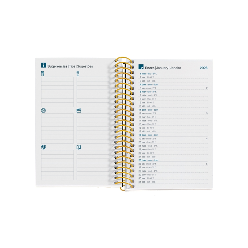 Agenda 2026 Miquelrius espiral Caddy día página polka dots 3 Agenda 2026 Miquelrius espiral Caddy día página polka dots