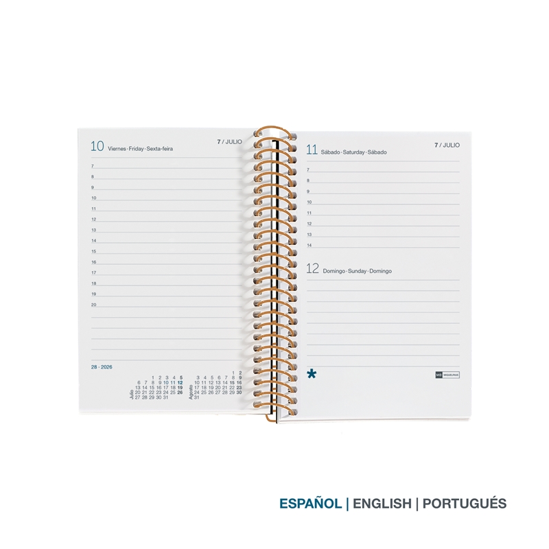 Agenda 2026 Miquelrius espiral Caddy día página daisies 2 Agenda 2026 Miquelrius espiral Caddy día página daisies