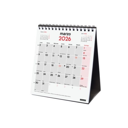 Calendario 2026 Finocam sobremesa con espacio para escribir XS