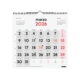 Calendario 2026 Finocam pared números grandes 30 x 30 cm