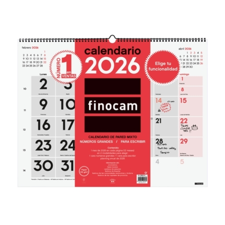 Calendario 2026 Finocam pared mixto XL