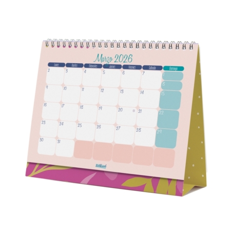 Calendario 2026 Finocam sobremesa Talkual con espacio para escribir