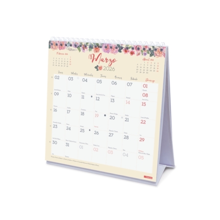 Calendario 2026 Finocam sobremesa Design con espacio para escribir