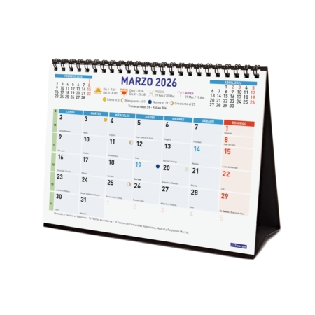 Calendario 2026 Finocam sobremesa Color con espacio para escribir S 21 x 15 cm