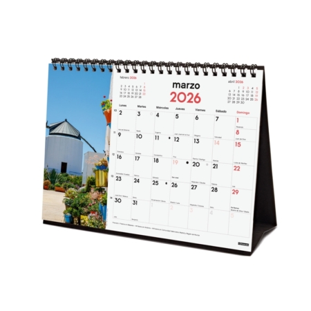 Calendario 2026 Finocam sobremesa pueblos con encanto