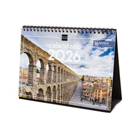 Calendario 2026 Finocam sobremesa ciudades