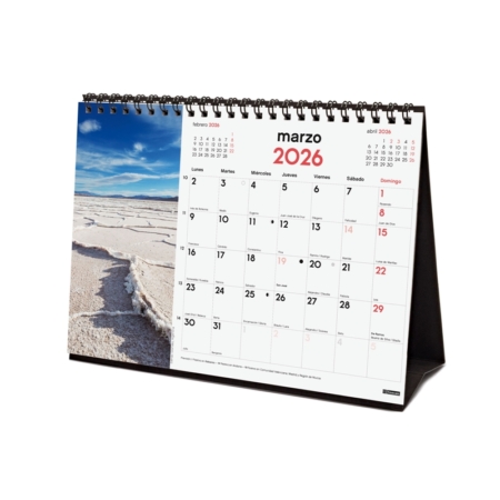 Calendario 2026 Finocam sobremesa naturaleza