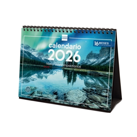 Calendario 2026 Finocam sobremesa naturaleza