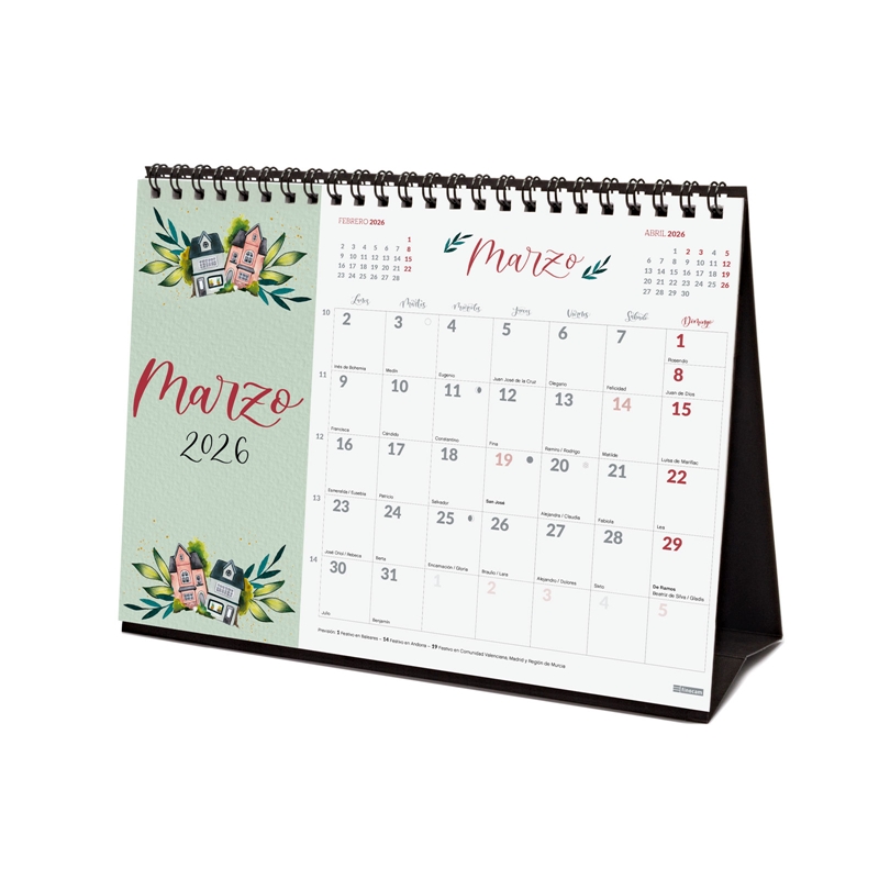 Calendario 2026 Finocam sobremesa The Flower Journal