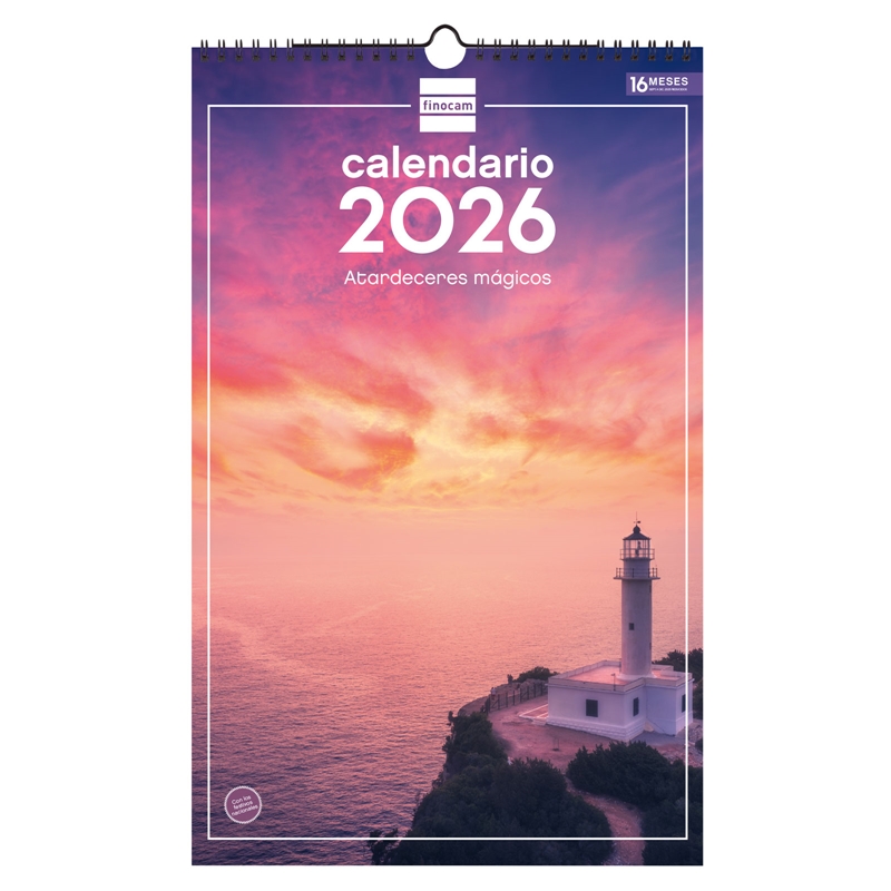 Calendario 2026 Finocam pared con espiral 25 x 40 cm atardeceres mágicos 2 Calendario 2026 Finocam pared con espiral 25 x 40 cm atardeceres mágicos