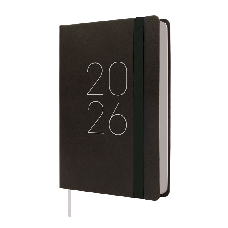 Agenda 2026 Finocam Lisa F4 día página negro