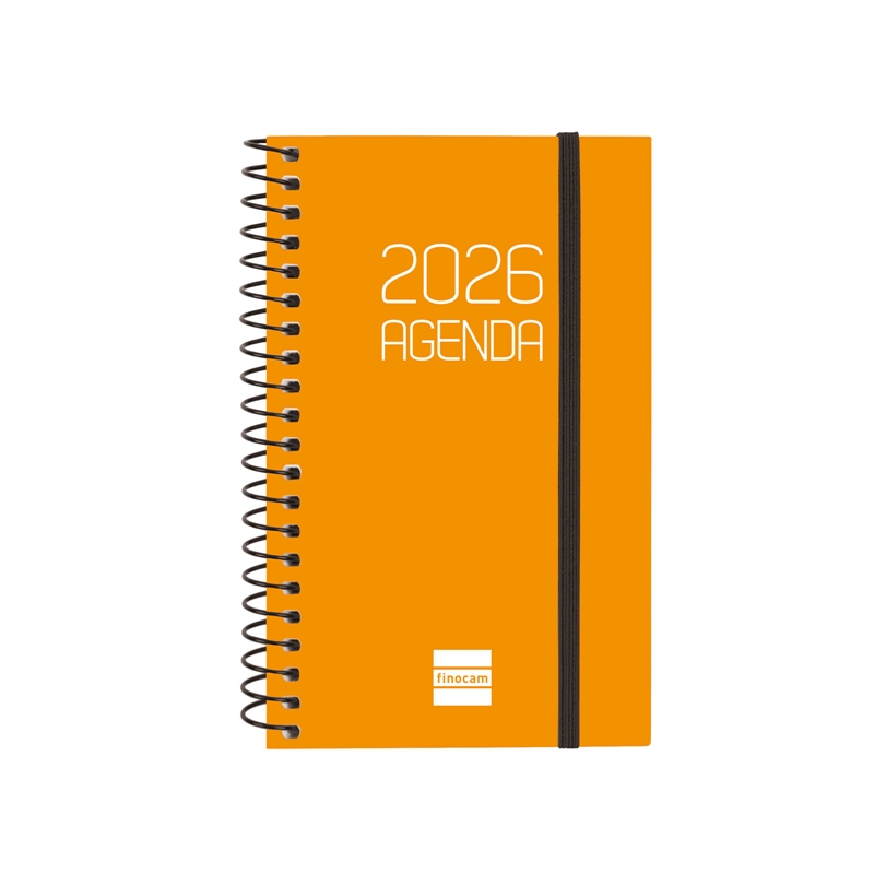 Agenda 2026 Finocam Opaque E3 semana vista naranja