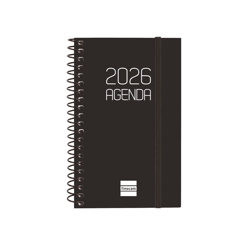 Agenda 2026 Finocam Opaque E3 semana vista negro
