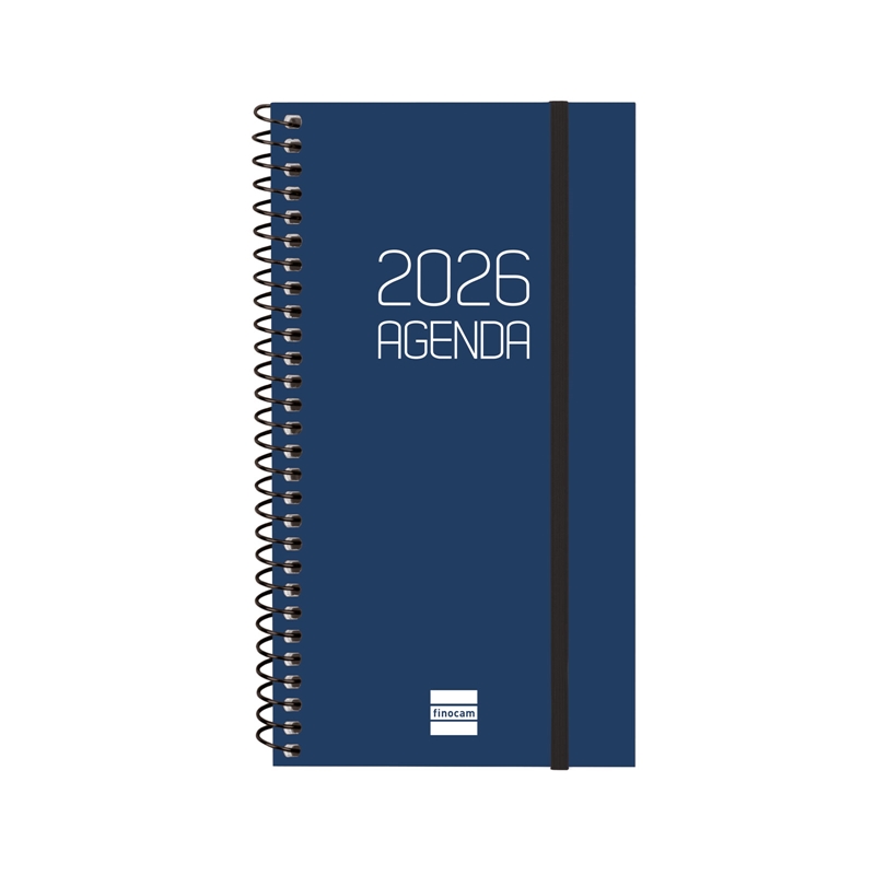 Agenda 2026 Finocam Opaque E9 semana vista azul