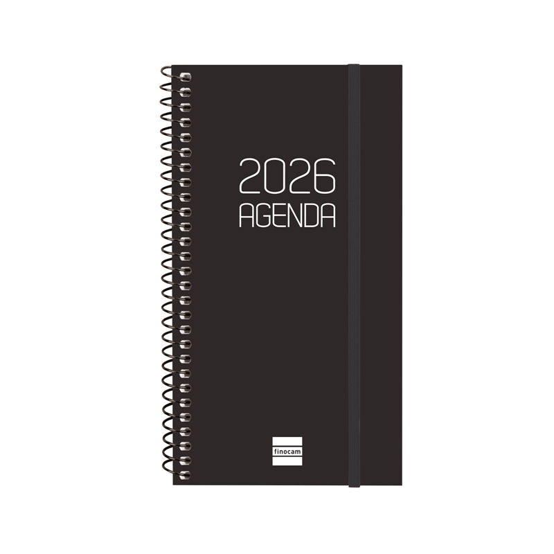 Agenda 2026 Finocam Opaque E9 semana vista negro