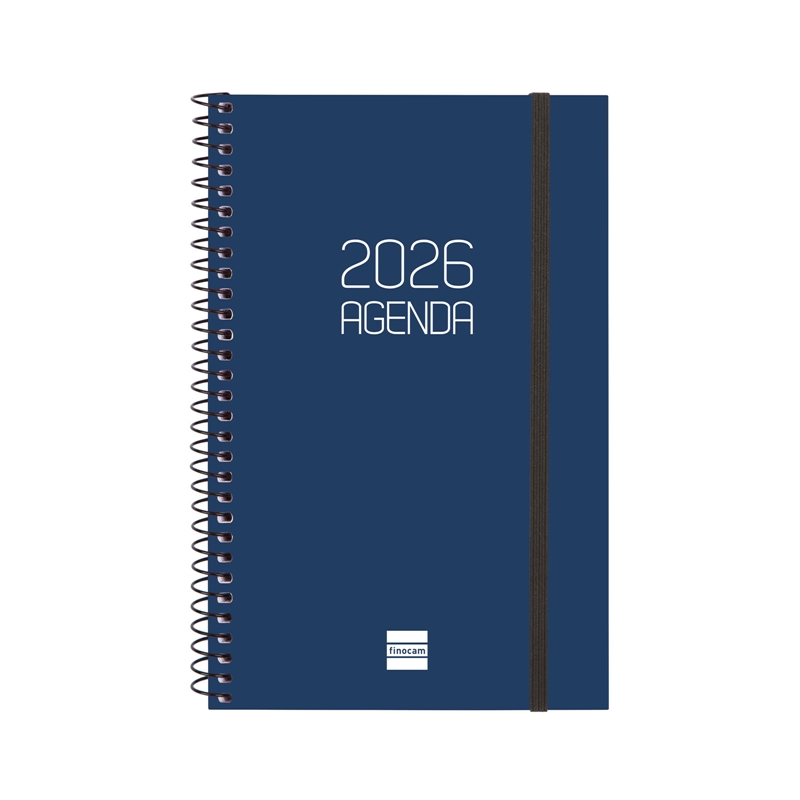 Agenda 2026 Finocam Opaque E5 semana vista azul