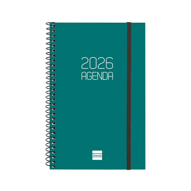 Agenda 2026 Finocam Opaque E5 semana vista verde