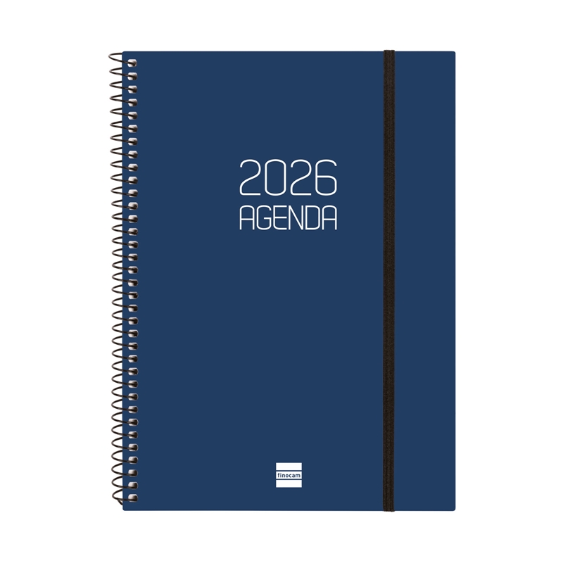 Agenda 2026 Finocam Opaque E10 semana vista azul