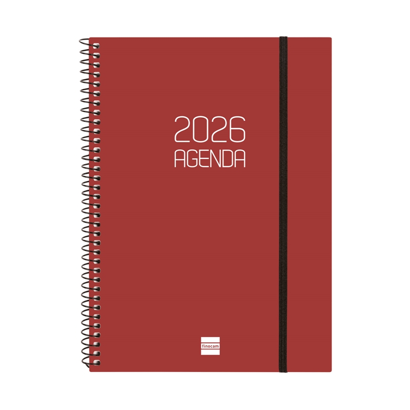 Agenda 2026 Finocam Opaque E10 semana vista burdeos