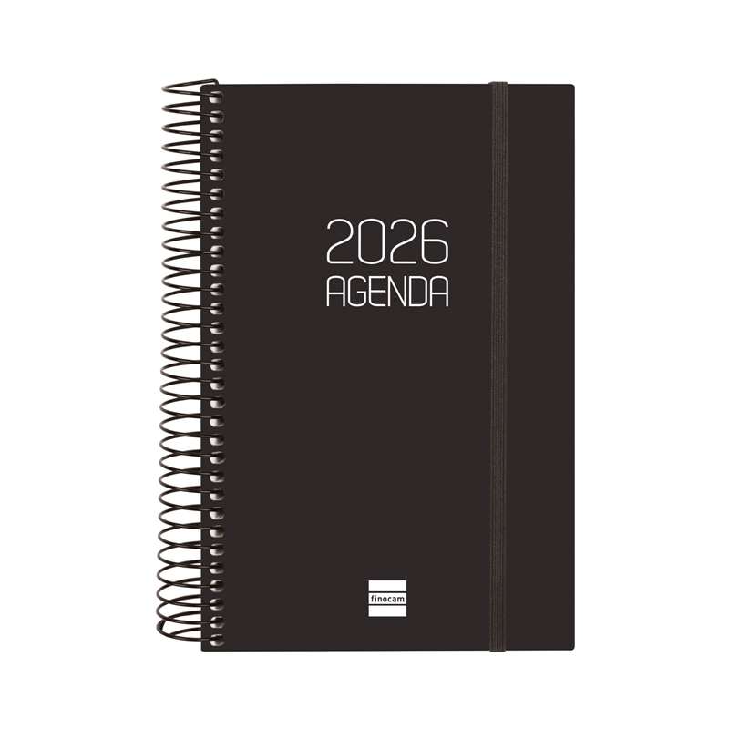 Agenda 2026 Finocam Opaque E5 día página negro