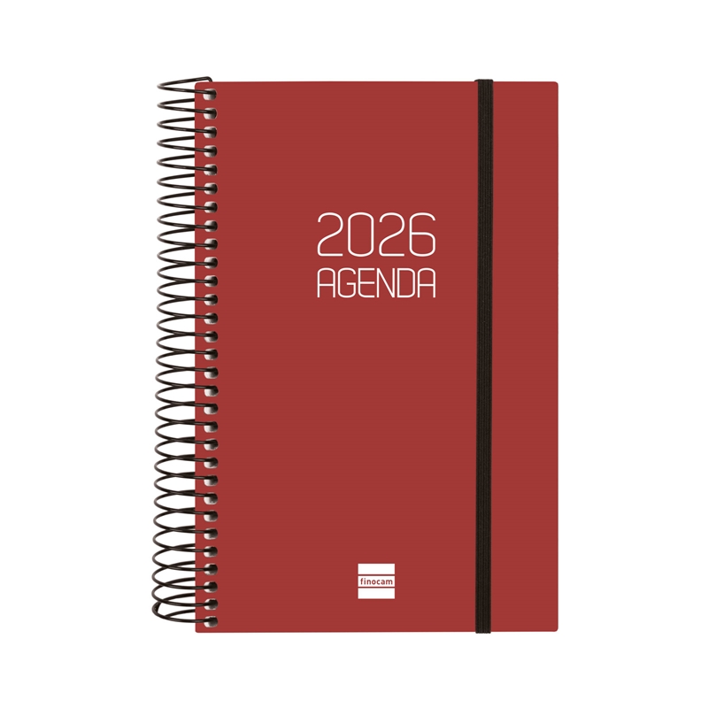 Agenda 2026 Finocam Opaque E5 día página burdeos