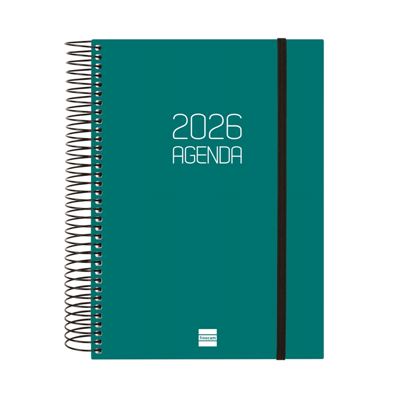 Agenda 2026 Finocam Opaque E10 día página verde