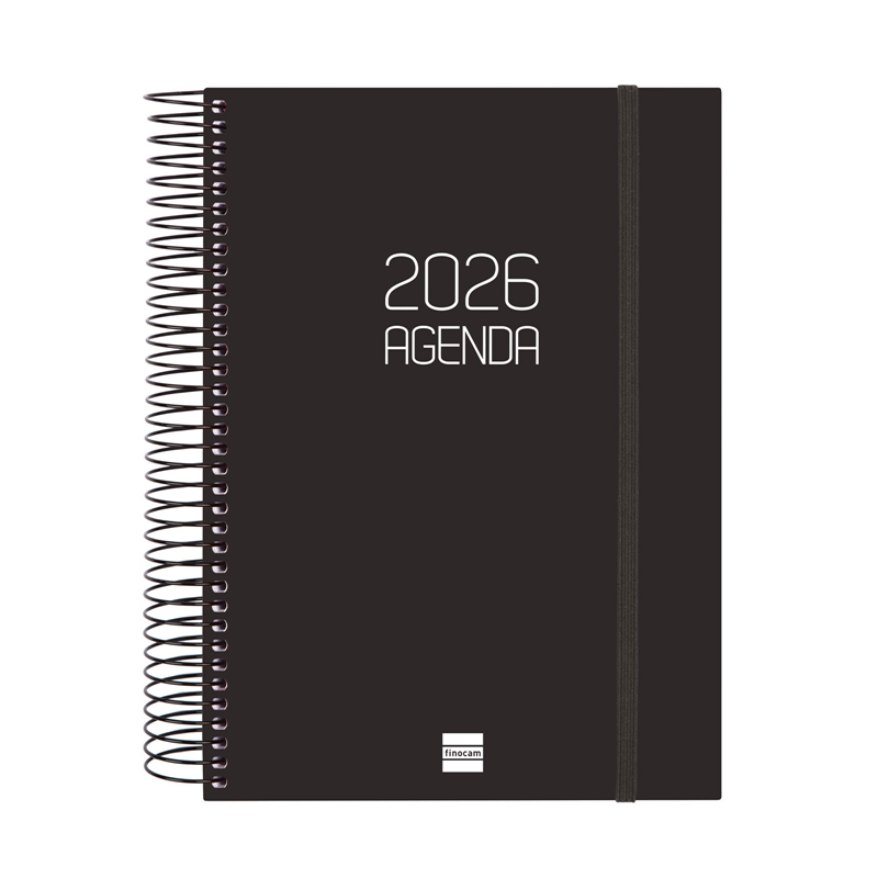 Agenda 2026 Finocam Opaque E10 día página negro