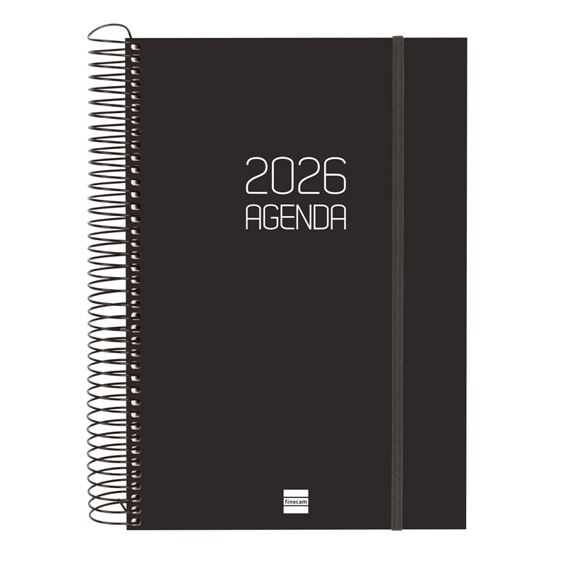 Agenda 2026 Finocam Opaque E11 día página negro