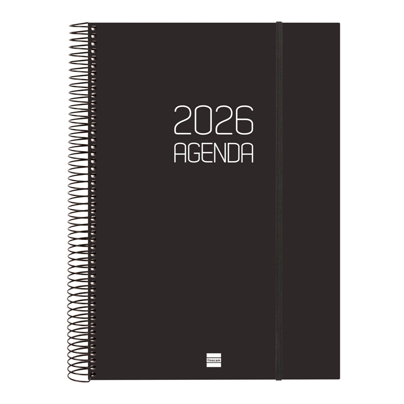 Agenda 2026 Finocam Opaque E40 día página negro