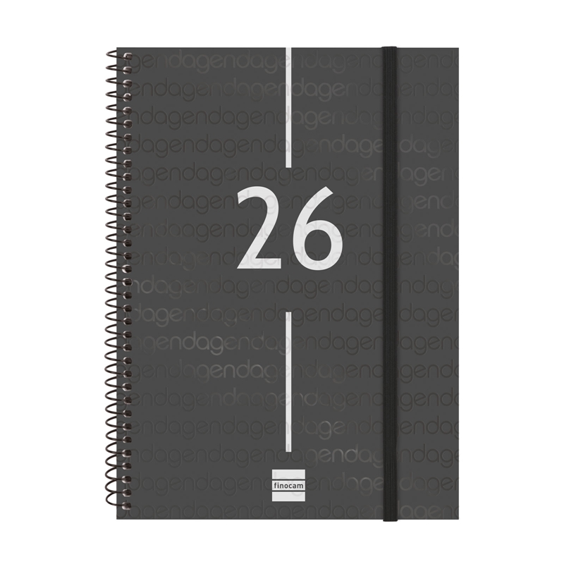Agenda 2026 Finocam Year E10 semana vista vertical negro