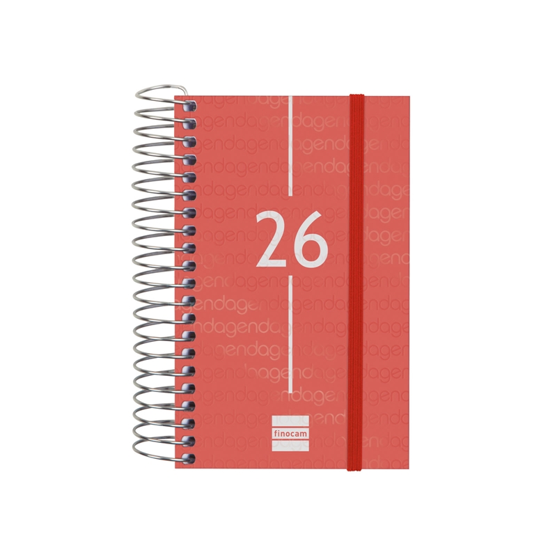 Agenda 2026 Finocam Year E3 día página rojo
