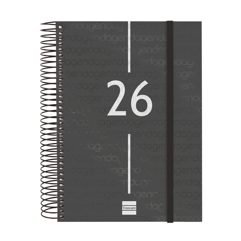 Agenda 2026 Finocam Year E10 día página negro